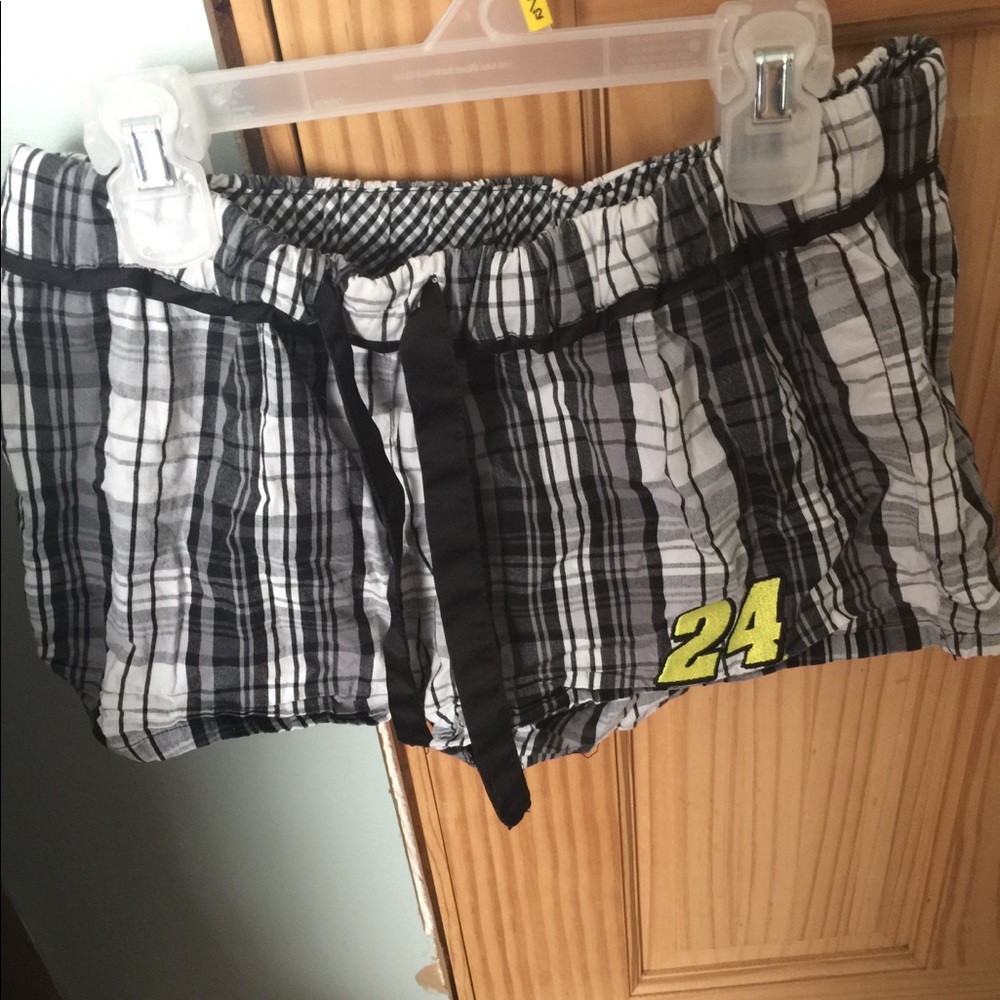 Comfortable plaid nascar night shorts